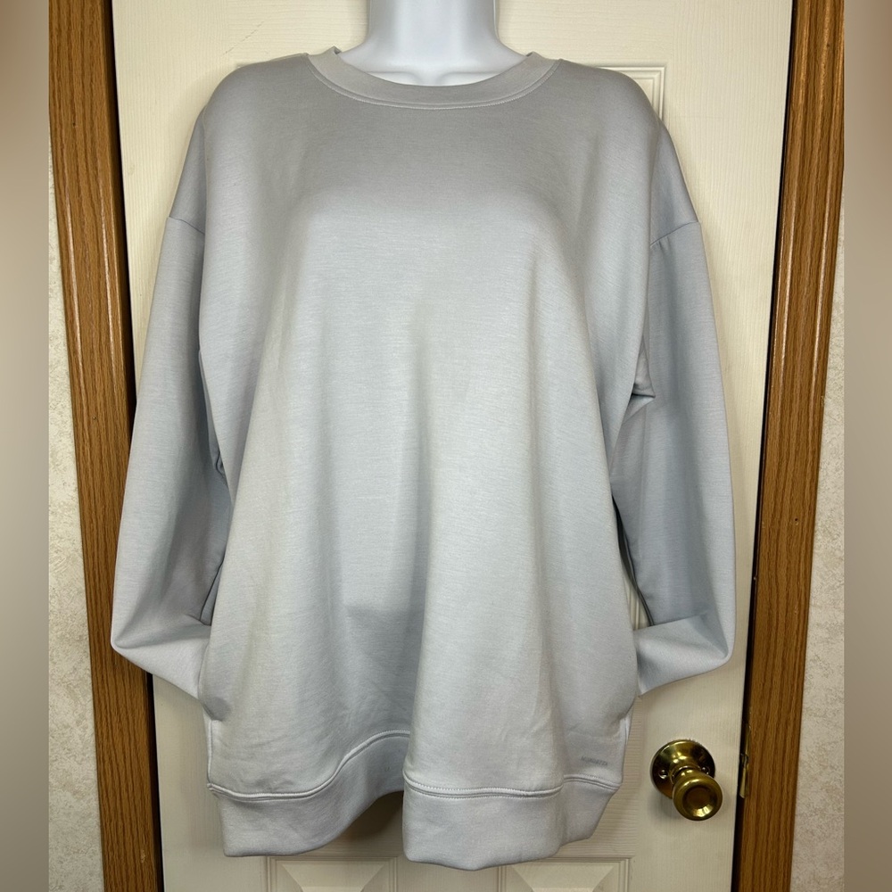 Mondetta Tencel Modal Crewneck Sweatshirt L Blue Cozy Pocket